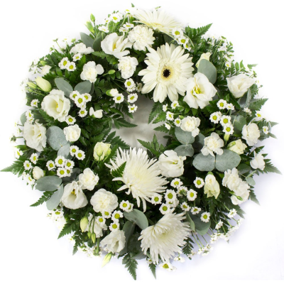 Classic Wreath in White -SYM-321 Product Image